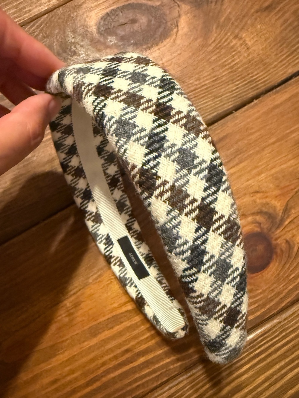 J. Crew wide Houndstooth headband